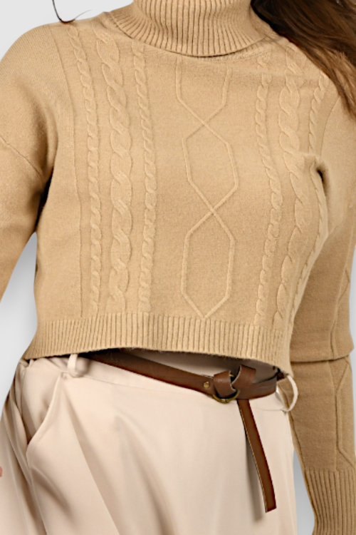 Ženski smeđi lagani džemper Violet