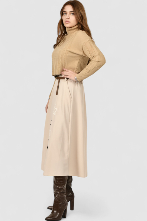 Ženska bež midi suknja May