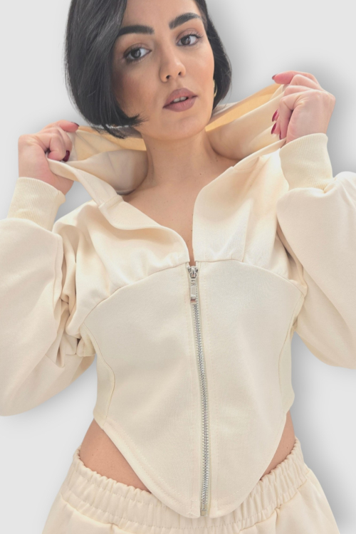 Ženska bež moderna pamučna trenirka Megan