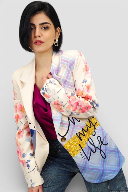 Moderni sako sa printom Ines