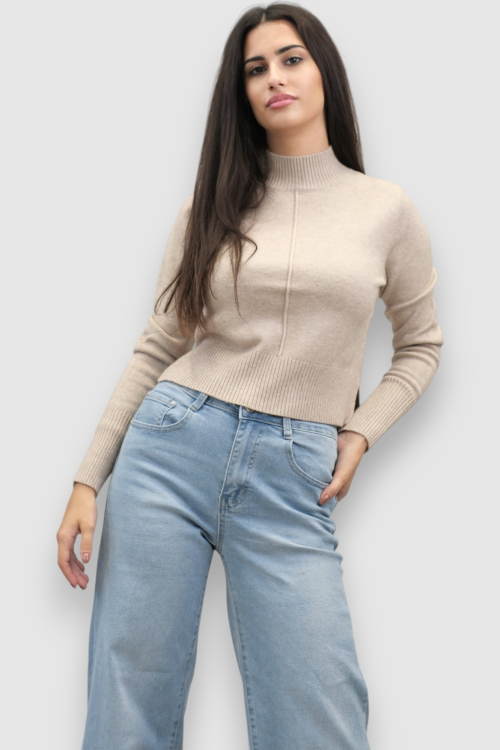 Ženski bež lagani džemper Madeline