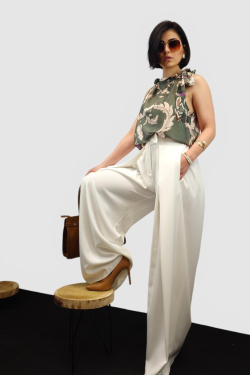 Ženska zelena elegantna bluza Camellia