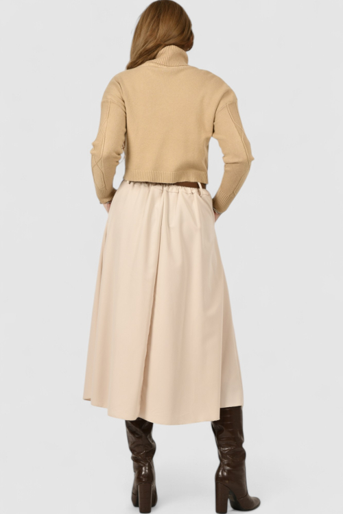 Ženska bež midi suknja May