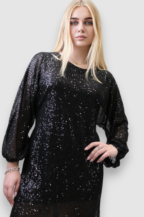 Ženska crna haljina Finley
