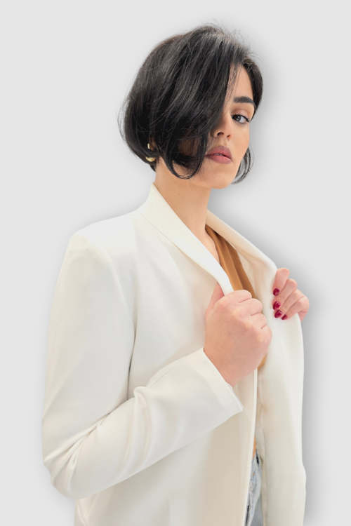 Elegantni duži sako Finna u bijeloj boji