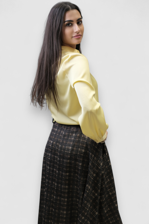 Ženska suknja Lunaire u kariranom uzorku, A kroja