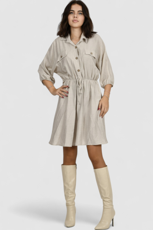Ženska bež svakodnevna haljina Izumi