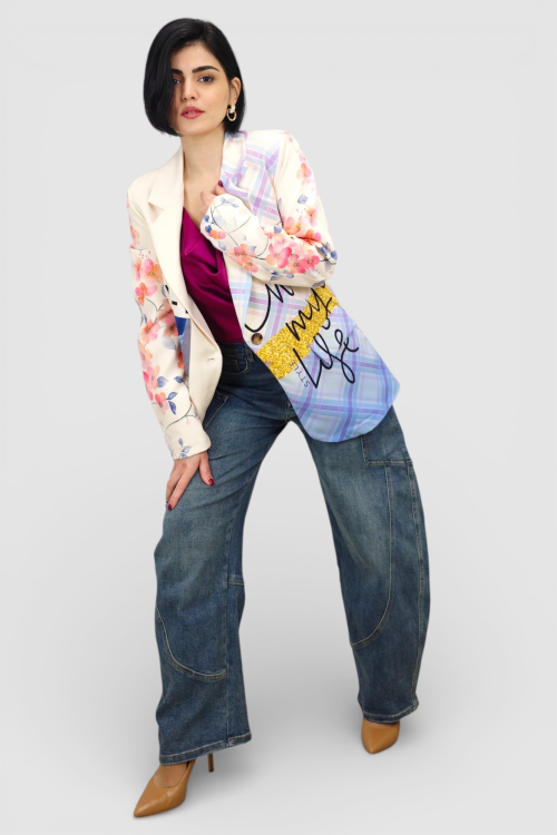 Moderni sako sa printom Ines