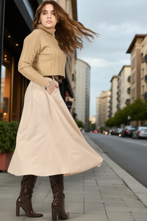 Ženski smeđi lagani džemper Violet