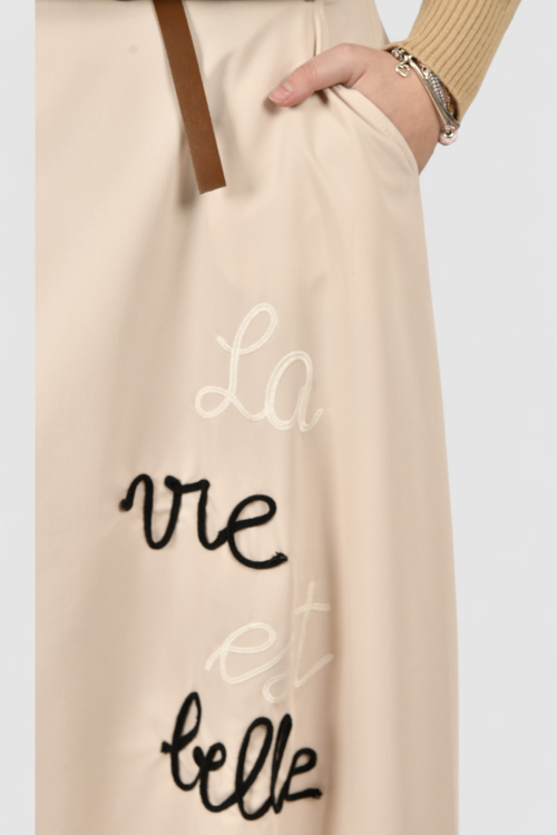 Ženska bež midi suknja May