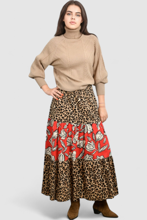 Ženski bež topliji džemper Oriana