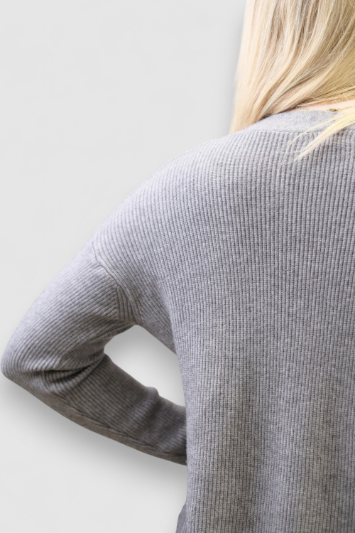 Ženski sivi kratki kardigan Jossie