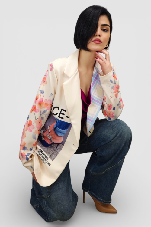 Moderni sako sa printom Ines