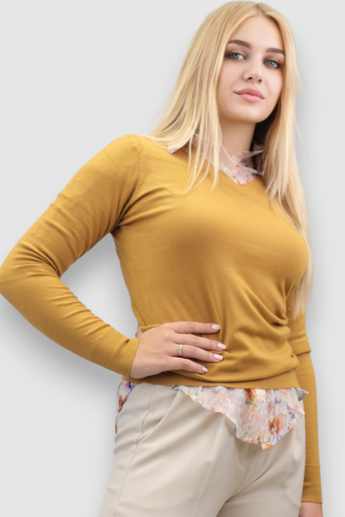 Ženski žuti lagani džemper Cassandra