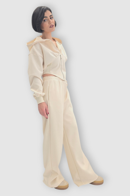 Ženska bež moderna pamučna trenirka Megan