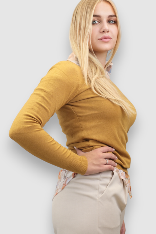 Ženski žuti lagani džemper Cassandra